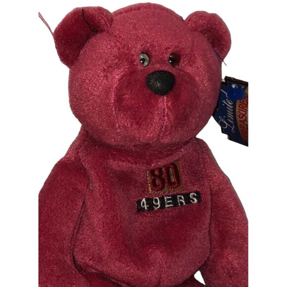 49ers JERRY RICE STEVE YOUNG LIMITED TREASURES BEARS STUFFED ANIMAL PLUSH 8 INCH - Picture 3 of 9